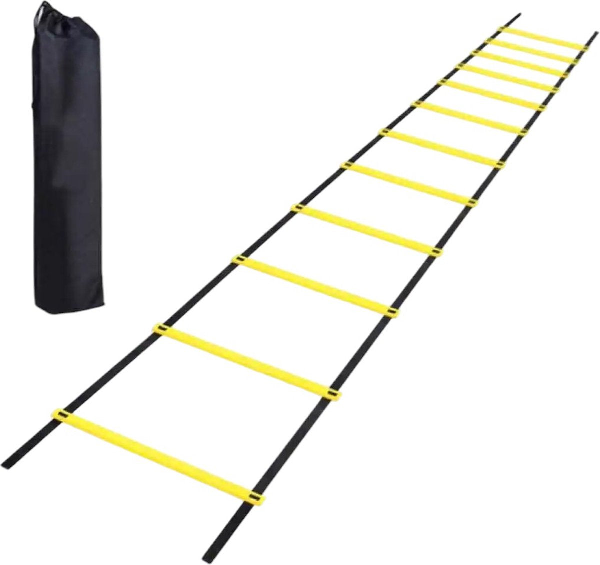 Loopladder - Speedladder - 4,5 meter - inclusief opbergtas | Gespreid Loopladder - Speedladder - 4,5 meter - inclusief opbergtas | Gespreid