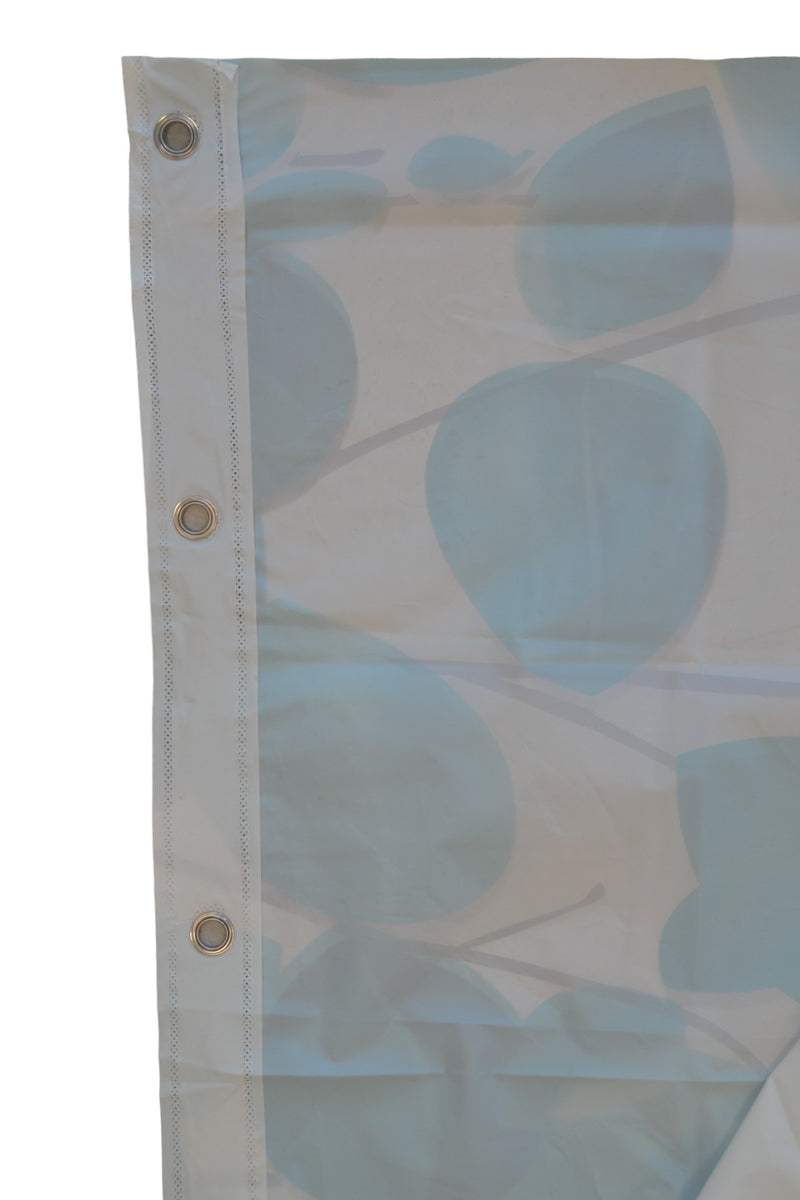 Douchegordijn - Model Blad - 200 cm x 180 cm - Inclusief ringen - Polyester - Badgordijn
