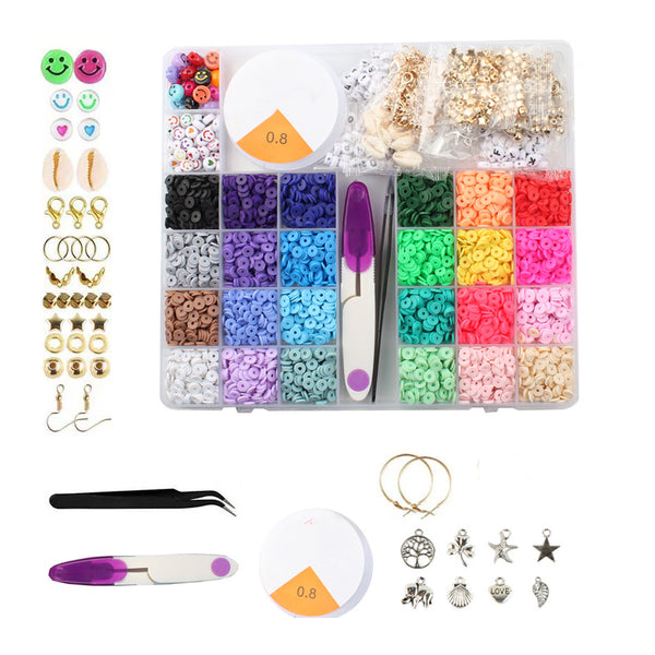 Polymerperlen-Set – 5300 Stück – Schmuckhersteller – Machen Sie Ihren eigenen Schmuck – Perlenset – Buchstabenperlen