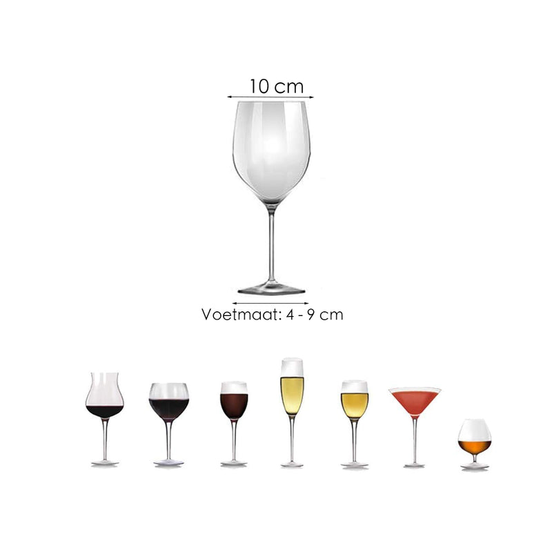 Ophangrek Wijnglazen - 12 glazen - Wit - Wijnglazenhouder - Glazenrek