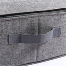 Bed Organizer met verharde bodem - 2 stuks - Ruime Opbergzakken voor Kleding en Dekbedden - Grijs - Opbergtassen voor onder je Bed