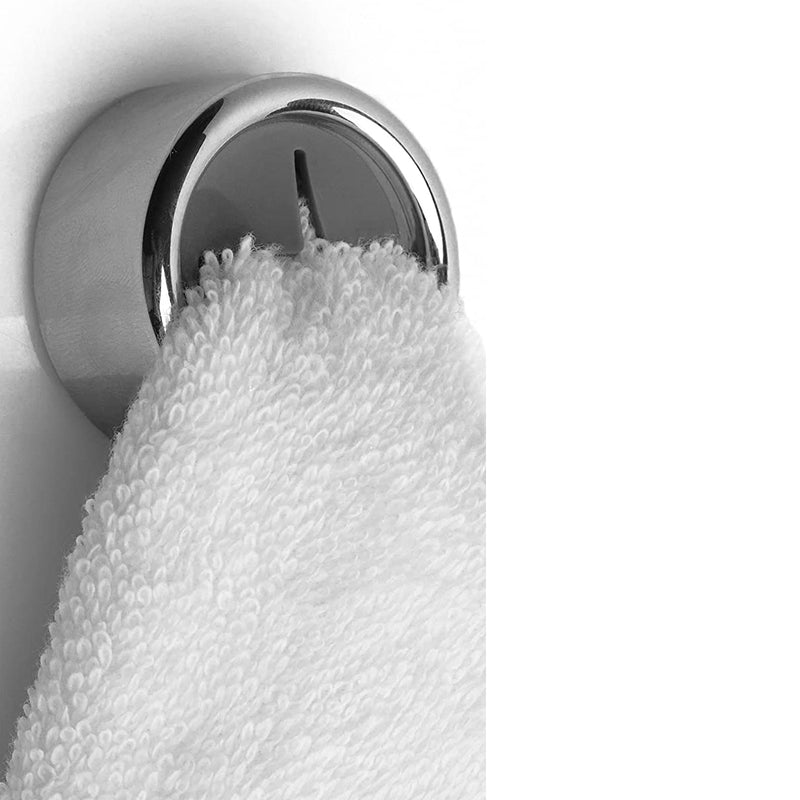Handdoekhaakje - 2 stuks - 4,3 cm x 4,3 cm - Zilver - Geschikt voor keuken, toilet en badkamer