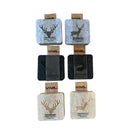 Untersetzer – Schwarz mit Geweih – 4 Stück – Filz – doppelseitig – Tischschutz – Untersetzer für Gläser