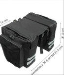 Fietstas met dubbele zakken - medium formaat - eenvoudige installatie - zwart