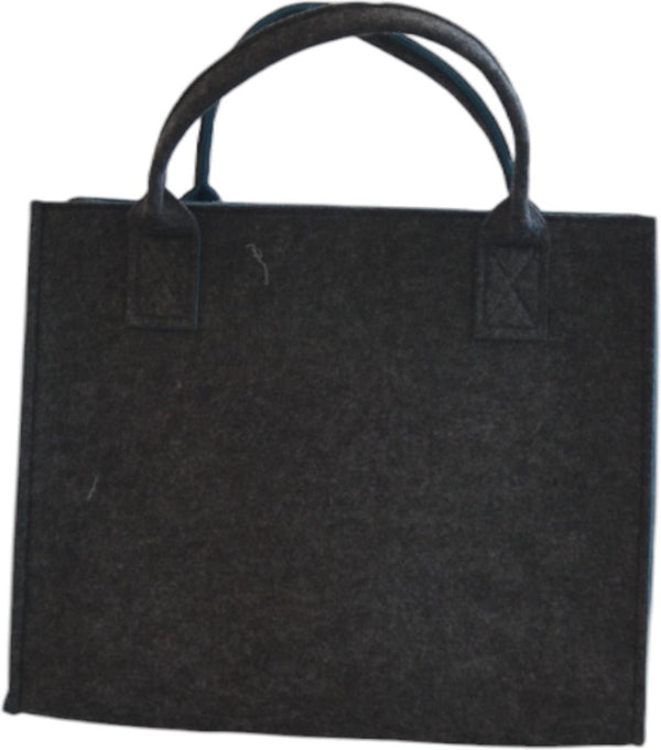 Einkaufstasche Filz - Grau / Rot - 35 x 20 x 28 cm - Filztasche - Stabile Tasche - Goodie Bag - Shopper - Handtasche