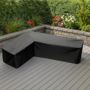 L-vorm Loungeset Hoes - 215x215x85x70 cm – Water & UV-bestendig – Beschermhoes voor Hoekbank – Met Gespen & Opbergzak