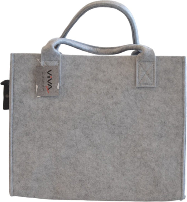 Einkaufstasche Filz - Grau - 35 x 20 x 28 cm - Filztasche - Stabile Tasche - Goodie Bag - Shopper - Handtasche