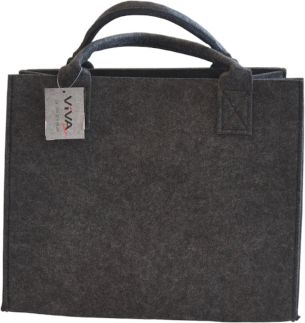 Boodschappentas Vilt - Zwart - 35 x 20 x 28 cm - Vilten tas - Stevige tas - Goodiebag - Shopper - Handtas