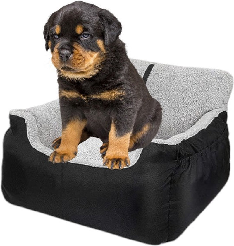 Autostoel Hond - Zwart - 50 x 55 x 35 cm - Hondenmand Met Veiligheidsriempje Voor In De Auto - Automand Hond - Hondenstoel voor Honden