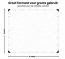 Transparant Afdekzeil 4x4m – Waterdicht PVC Zeil met Oogjes – Windbestendig Doorzichtig Zeil voor Overkapping, Tuin, Terras, Veranda & Carport – Versterkte Hoeken