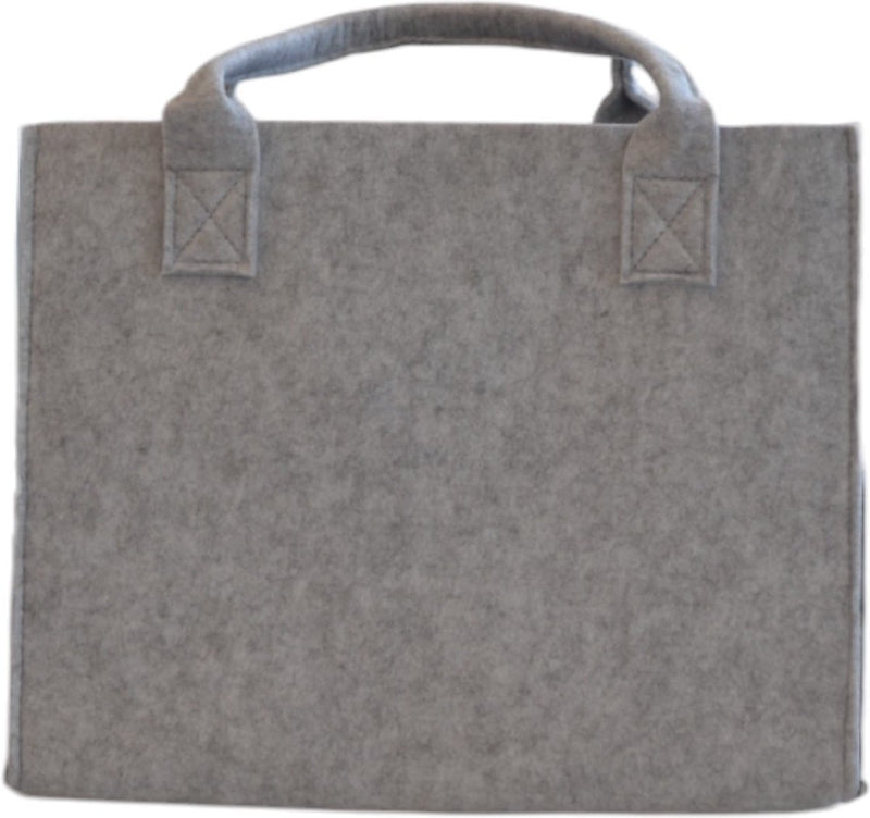 Einkaufstasche Filz - Grau / Blau - 35 x 20 x 28 cm - Filztasche - Stabile Tasche - Goodie Bag - Shopper - Handtasche