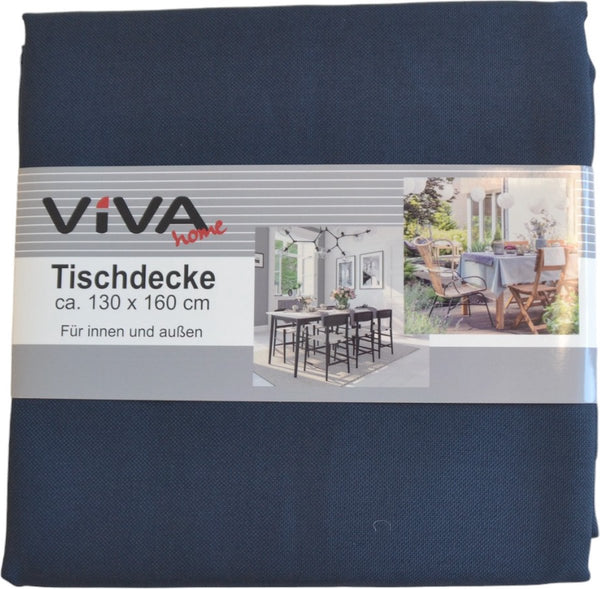 Tischdecke - 130 x 160 cm - Blau - Tischwäsche - Für den Innen- und Außenbereich geeignet - Tischdecke - Tischtuch - Tischdecke
