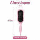 Krullenborstel voor Krullend Haar – Stylingborstel met Flexibele Pinnen – Haarborstel voor Ontwarren, Volume en Styling – Puntkam – Roze - Curl Brush