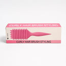 Krullenborstel voor Krullend Haar – Stylingborstel met Flexibele Pinnen – Haarborstel voor Ontwarren, Volume en Styling – Puntkam – Roze - Curl Brush