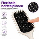 Krullenborstel voor Krullend Haar – Stylingborstel met Flexibele Pinnen – Haarborstel voor Ontwarren, Volume en Styling – Puntkam – Beige - Curl Brush