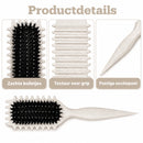 Krullenborstel voor Krullend Haar – Stylingborstel met Flexibele Pinnen – Haarborstel voor Ontwarren, Volume en Styling – Puntkam – Beige - Curl Brush