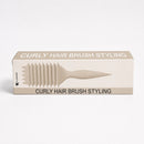 Krullenborstel voor Krullend Haar – Stylingborstel met Flexibele Pinnen – Haarborstel voor Ontwarren, Volume en Styling – Puntkam – Beige - Curl Brush