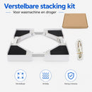 Tussenstuk Wasmachine Droger - Universeel - Stapelkit Wasmachine en Droger - Verstelbaar - Wit