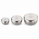 RVS Lunchbakjes Set met Deksel – 3 Delige Bewaarbakjes van RVS 304 – Herbruikbare Vershoudbakjes – Lunchbox Set – 170 ml, 320 ml & 420 ml