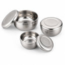 RVS Lunchbakjes Set met Deksel – 3 Delige Bewaarbakjes van RVS 304 – Herbruikbare Vershoudbakjes – Lunchbox Set – 170 ml, 320 ml & 420 ml