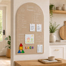 Magnetische muursticker - Magneetbord Muur Zelfklevend 90 x 110 cm – Beige – Magnetisch Whiteboard Zonder Boren – Krijtbord Sticker – Planbord – Familieplanner – Kinderkamer – Inclusief Magneetset