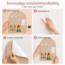 Magnetische muursticker - Magneetbord Muur Zelfklevend 90 x 110 cm – Beige – Magnetisch Whiteboard Zonder Boren – Krijtbord Sticker – Planbord – Familieplanner – Kinderkamer – Inclusief Magneetset