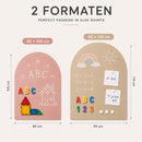 Magnetische muursticker - Magneetbord Muur Zelfklevend 90 x 110 cm – Beige – Magnetisch Whiteboard Zonder Boren – Krijtbord Sticker – Planbord – Familieplanner – Kinderkamer – Inclusief Magneetset