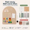 Magnetische muursticker - Magneetbord Muur Zelfklevend 90 x 110 cm – Beige – Magnetisch Whiteboard Zonder Boren – Krijtbord Sticker – Planbord – Familieplanner – Kinderkamer – Inclusief Magneetset