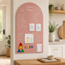 Magneetbord Muur Zelfklevend 80 x 100 cm – Roze – Magnetisch Whiteboard Zonder Boren – Krijtbord Sticker – Planbord – Familieplanner – Kinderkamer – Inclusief Magneetset