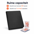 Toploader Binder – 252 Speelkaarten – Verzamelmap voor 3 x 4 inch Toploaders – Kaartenmap – 9 Pocket – Zwart