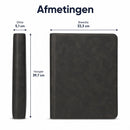 Toploader Binder – 252 Speelkaarten – Verzamelmap voor 3 x 4 inch Toploaders – Kaartenmap – 9 Pocket – Zwart Marmer