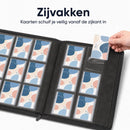 Toploader Binder – 252 Speelkaarten – Verzamelmap voor 3 x 4 inch Toploaders – Kaartenmap – 9 Pocket – Zwart Marmer
