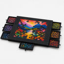 Puzzelbord met Opberglades voor 1.500 Stukjes – Opvouwbare Puzzelmat – 6 Sorteerlades – Verplaatsbaar Puzzelbord – Puzzel Plateau van Vilt