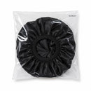 Satijnen Slaapmuts XL - Dubbelzijdig Satijn - Bonnet voor Krullen, Lang Haar & Vlechten - Extra Groot - Inclusief Haarborstel - Zwart