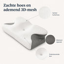 Memory Foam Hoofdkussen – Hoofdkussen voor Zijslapers & Rugslapers – Contourkussen – Ademende 3D Mesh Hoes – Wasbare Hoes – 66 x 35 cm