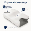 Memory Foam Hoofdkussen – Hoofdkussen voor Zijslapers & Rugslapers – Contourkussen – Ademende 3D Mesh Hoes – Wasbare Hoes – 66 x 35 cm