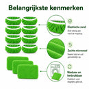 Microvezel Mop Pads Set – 10 Stuks – Vervangingsdoeken voor Vloermop – Wasbaar & Herbruikbaar – Geschikt voor Harde Vloeren – Groen