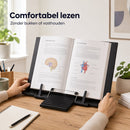 Boekenstandaard Verstelbaar – Boekenhouder – Kookboekstandaard – Leesstandaard – Documenthouder – Tabletstandaard – Opvouwbaar – Zwart