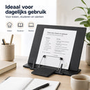 Boekenstandaard Verstelbaar – Boekenhouder – Kookboekstandaard – Leesstandaard – Documenthouder – Tabletstandaard – Opvouwbaar – Zwart