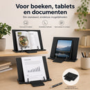 Boekenstandaard Verstelbaar – Boekenhouder – Kookboekstandaard – Leesstandaard – Documenthouder – Tabletstandaard – Opvouwbaar – Zwart