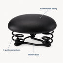 Rokzadel - Fietszadel Comfort met 3-Veersysteem – Breed Fietszadel – Schokabsorberend – Zacht Zadel voor Stadsfiets, E-bike, Hybride en Trekkingfiets – Zwart