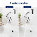 Kraanverlengstuk 1080° Draaibaar – Waterbesparende Kraan Opzetstuk – 2 Waterstanden – M22 Binnendraad & M24 Buitendraad – Universeel voor Keuken- en Badkamerkraan – Chroom