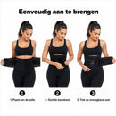 Waist Trainer Dames – Verstelbare Tailleband – Waist Shaper – Dubbele Klittenbandsluiting – Ademend – Zwart