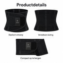 Waist Trainer Dames – Verstelbare Tailleband – Waist Shaper – Dubbele Klittenbandsluiting – Ademend – Zwart