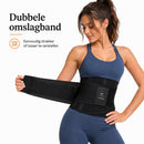 Waist Trainer Dames – Verstelbare Tailleband – Waist Shaper – Dubbele Klittenbandsluiting – Ademend – Zwart