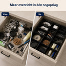 Verstelbare Ladeverdelers 12-delig – Op Maat Knipbaar – Lade Organizer – Modulair Opbergsysteem voor Keuken, Badkamer, Bureau & Make-up