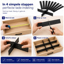 Verstelbare Ladeverdelers 12-delig – Op Maat Knipbaar – Lade Organizer – Modulair Opbergsysteem voor Keuken, Badkamer, Bureau & Make-up