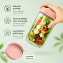 Overnight Oats Beker - Glazen Voorraadpotten Set – 6x 480 ml – Luchtdichte Bewaarpotten – Inclusief Marker – Glazen Potten met Deksel – Meal Prep – Keuken Organizer