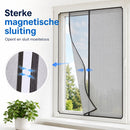 Magnetisch Insectenhor voor Raam – 150 x 150 cm – Zelf Op Maat te Maken – Hor met Magnetische Sluiting – Insectengaas – Grijs