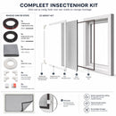 Magnetisch Insectenhor voor Raam – 150 x 150 cm – Zelf Op Maat te Maken – Hor met Magnetische Sluiting – Insectengaas – Grijs